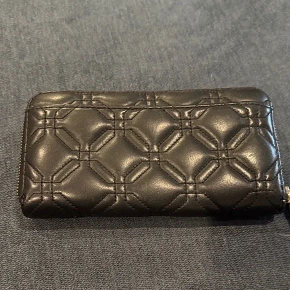 Kate Spade Black Quilted Zip Wallet - Picture 2 of 3